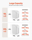 Ingredient Bin Dog Food Container Airtight Kitchen Storage  3 5galx2   4 5galx2