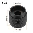 2pcs Guitar Knobs Metal Volume Tone Control Dome Knobs 1 4  X 5 8  Black