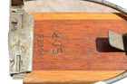 Antique S  L  Allen Splitkein Wooden Skis 81  Bear Trap Bindings Bamboo Ski Pole
