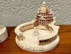 3 Vtg Miniature Resin Famous Italian Landmark Souvenirs Colosseum Basilica Tower