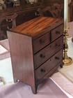 1790 English Miniature Antique Chest  Salesman Sample - 4 Drawers  Mahogany