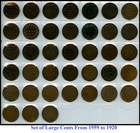 Set Of Canada Large Cents Coin  1859 - 1920   Canadian Pennies Rj