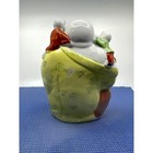 Hand Painted Porcelain Laughing Buddha Figurine Children Multicolor Collectible