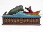 Vintage Cast Iron Jonah And The Whale Mechanical Coin Bank Ln 13157