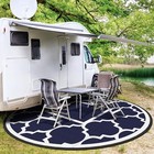 10  Round Outdoor Rug For Patio - Waterproof Plastic Straw - Indoor outdoor