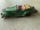 Early Vintage Sm Green Sedan Roadster Tin Friction Toy Car Aaa Japan