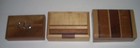 Lot Of 3 Vintage Art Deco Wooden Boxes Trinket   Presentation   Cigarette Inlaid