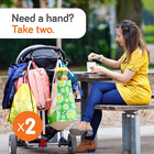 Stroller Hooks For Bags  2 Pack  - Universal Stroller Clips And Hooks  Non-slip 