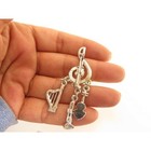Vintage Musical Charms Treble Clef Drop Silver Plated Pin