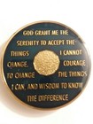 1 Year Aa Sobriety Coin Medallion-midnight Blue One 1st Recovery Chip 1 3 8 Inch