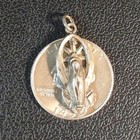 2 7 Grams Vintage Saint Mary   Jesus Medal Sterling Silver 925 Charm