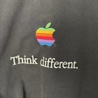 Apple Computers Vintage  think Different  Camp Apple 1998 Black Denim Jacket Xl