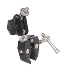 1pc Metal Holder Clamp With 1 4 3 8 Screw Holes For Camera Tripod Light Stand
