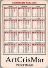 1989 Miami Vice Calendar 10 X 7 Cm  4  X 2 75   Portugal Don Johnson Vintage  3