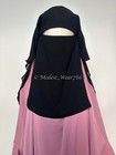 Bedoon Essm Saudi Made Three Layer Niqab Muslim Women Face Veil Burqa  Black