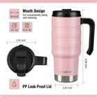 Haushof 24 Oz Travel Mug Steel Double Wall Vacuum Spill Proof Insulated Tumbler