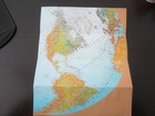 Air France Concorde Airplane First Network Program  Map Rare Issue October 1977
