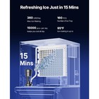 Uimoso 360lb 24h Commercial Ice Maker Machine W 300lb Storage Auto Self-cleaning
