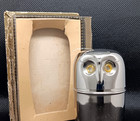 Vtg Owl Nesting Shot Glass Set Mid Century Bar Silver Metal Made In Germany