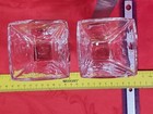 Joyjolt Carre Square Martini Glasses Set Of 2 Heavy Base Cocktail Glasses