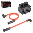 Ignition Coil W  Spark Plug Wire Cap For Sportster 1200 Xl1200 1991 1992 - 2003