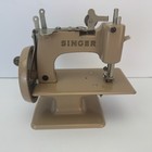 Vintage Singer Model 20 Toy Childs Sewing Machine Tan Clamp Manual Decor Room
