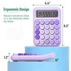 Mr  Pen- Mechanical Switch Calculator  12 Digit Large Lcd Small  Purple