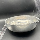 Vtg Hammered Aluminum Serving Bowl With Scalloped Rim