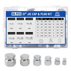 64 Pcs Lot Jic Cap And Plug Hydraulic 4-16 Fittings An 37 Degree Refill W  Case