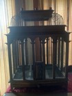 Antique Large Vintage Wooden Bird Cage In Great Condition   
