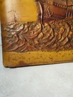 Very Rare 1970s Vintage Leather Document Holder With Sailing Ship Flaws See 