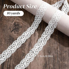 Lace Ribbon 10 Yards White Lace Trim Ribbon For Sewing  1 Inch Width Thin