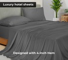 6 Pack Bulk Flat Sheet Set - Top Sheets - Soft 1800 Microfiber - Wrinkle   St   