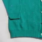 Vtg Girl Scouts Cardigan Sweater Womens Size L Made In Usa Teal Geometric Rare
