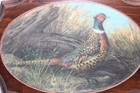 Vtg Pheasant Beaded Glass On Wood Plaque Wall Hanging Hand Crafted Black Hills
