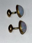 Matrix Opal Cufflinks Vintage Pair Opal Cufflinks Matrix Goldtone