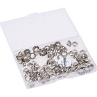 100 Sets Grommets Eyelets  Silver Eyelet Tool  Thickened Metal Eyelet Grommet To