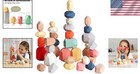 36 Pcs Wooden Montessor Stacking Rocks - Educational Sensory Toy For Kids