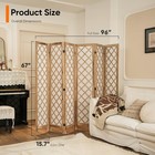 Japanese Shoji Screen Room Divider  Beige  67  H X 96  W   6-panel  Diamond