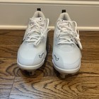 Nike Force Zoom Trout 9 Metal White platinum Baseball Cleats Mens 8 5 Fb2907-100