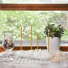 500 Natural 100  Pure Beeswax Taper Candles   6   Natural Honey Scent Bulk