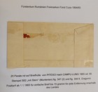 Romania 1865 Letter Circulated Pitesti-campu Lung