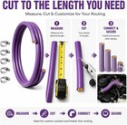 1 4  6mm High-temp Silicone Heater Hose Kit 5ft Purple With 5 Clamps Car Atv