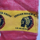 Indian River Fruit 8 Lbs Red Mesh Cady Bag Co Pearson Ga Oranges Grapefruit Vtg