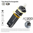 Us Godox Ad200 Poacket Flash Speedlite 2 4 Ttl 1 8000s Double Head  reflector