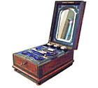 C  1850 Antique French Napol  on Iii Era Ladies Necessaire Chest  Box  Casket