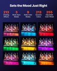 Vevor Led Lighted Liquor Bottle Display Home Bar Shelf 3 Tiers 30 Inches Acrylic