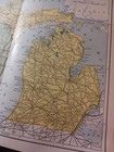 1905 Train Route Map Michigan   Wisconsin All Railroad Lines Stations 11 x9 