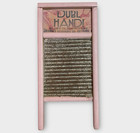 Dubl Handi Vintage Laundry Washboard Wooden   Metal Travel Columbus Co  18   x8 5   