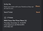 3x 70mm Imax Film Dune  Part 3 Movie Tickets At Regal Irvine Spectrum 10 45 Pm 